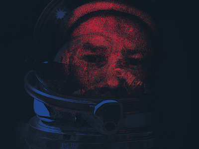 Astronaut astronaut blue helmet red space