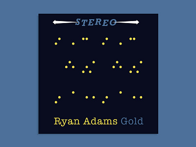 Ryan Adams . Gold adams blue cover record ryan shape stereo type