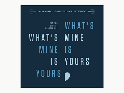 dynamic emotional stereo blue notes cover emo record stereo type typography