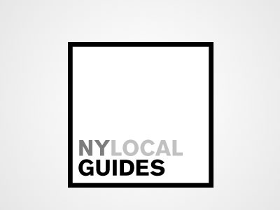 Ny Local Guides logo mark new york ny square type typography