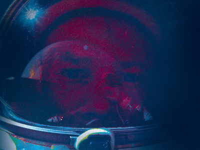 Face astronaut color face grain helmet texture