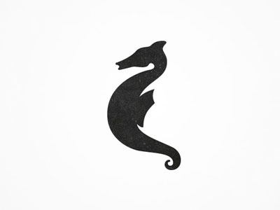 Sea Horse animal golden logo mark rule seahorse