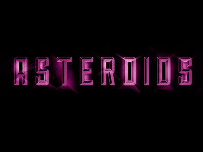 Asteroids asteroid glow light space texture type typography