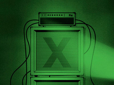 X amp green music poster texture x
