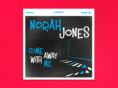 Come Away With Me - Norah Jones bluenote cover illustration jazz old record typography vinyl
