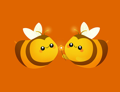 Bee bee cute design graphic happy illustration insect kawaii kid minimal