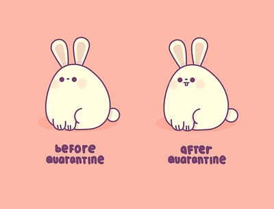 Bunny bunnies bunny cute design funny graphic happy humor illustration kawaii kid minimal quarantine rabbit rabbits