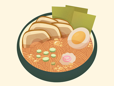 Ramen cuisine cute design food graphic happy illustration japan kawaii kid minimal noodle pastel ramen