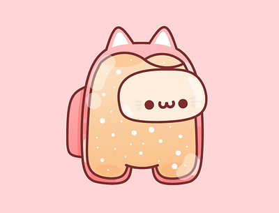 Cat cat character crew cute design graphic happy illustration imposter kawaii kid kitten minimal pastel