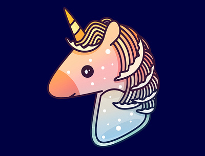 Unicorn cute design digital fantasy graphic happy illustration kawaii kid minimal mystical mythical pastel unicorn unicorns