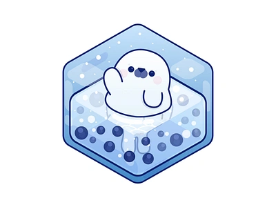 Seal 3d animal arctic cute design digitalart graphic graphic design happy illustration isometric kawaii minimal polar seal