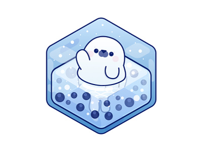 Seal 3d animal arctic cute design digitalart graphic graphic design happy illustration isometric kawaii minimal polar seal