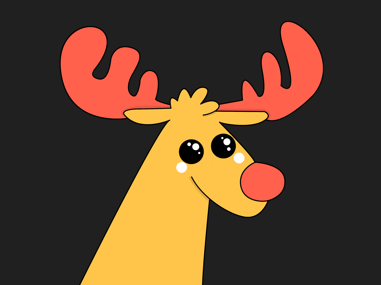 Christmas Moose By THE LADY On Dribbble   139 4x 