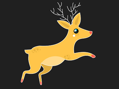 Christmas Reindeer christmas cute deer design festive graphic happy illustration kid merry minimal occasion reindeer