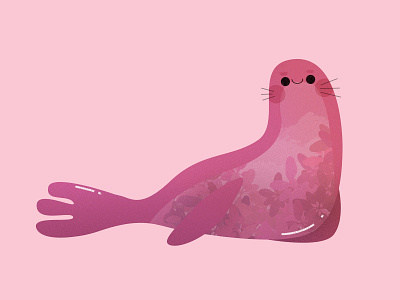 Seal 2019 abstract animal creature cute design graphic happy illustration kid mermay mystical myth ocean pastel sea seal spring