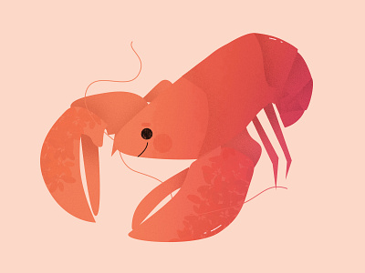 Lobster 2019 animal creature cute design graphic happy illustration kid lobster mermaid mermay minimal mystical myth ocean pastel sea spring