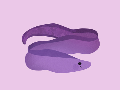 Moray Eel 2019 animal creature cute design eel graphic happy illustration kid mermay minimal moray eel mystical myth ocean pastel sea spring