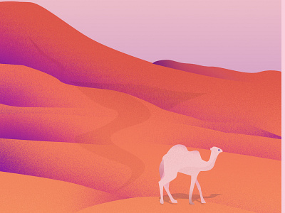 Desert animal beautiful desert design graphic happy illustration kawaii kid landscape minimal scene scenery vector