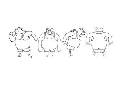 Bear 02 2d 2d character animation bear cand2 canddoi character animation cleanup design expressions framebyframe gif illustration lineart new photoshop shot tvpaint