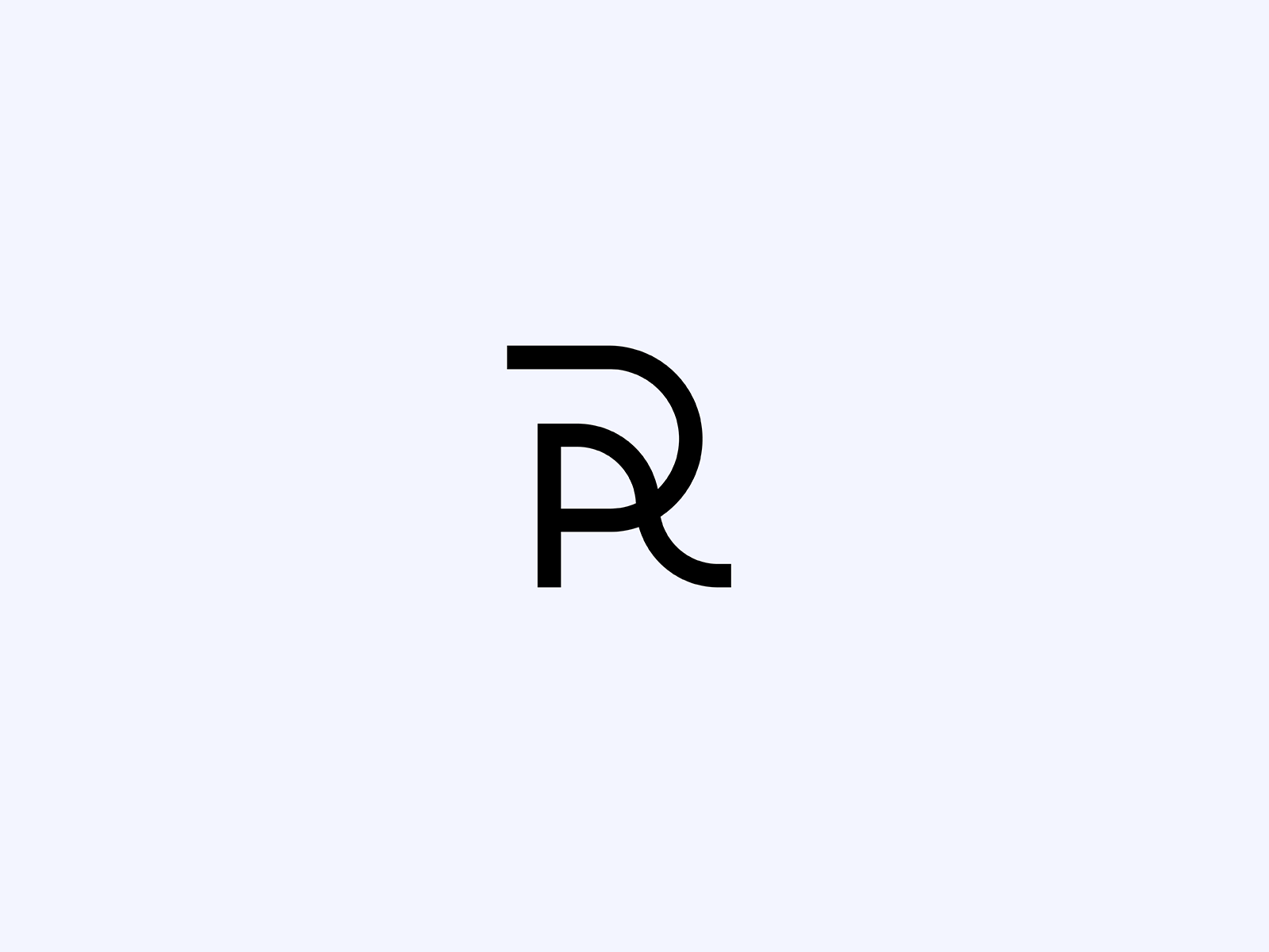 R Studio branding design logo minimal typography