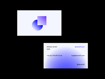 Deversifi Identity blockchain branding branding concept brandinginspo businesscards crypto cryptocurrency design fintech gradient identity identitydesign logo startup visual