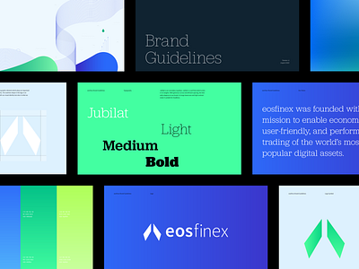 eosfinex Brand Guidelines blockchain brand branding crypto design designs gradient identity illustration logo logodesign trading typography ui ux visual identity