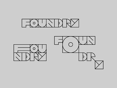 Unused Modular Identity brand identity branding custom type grid lettering modular typography