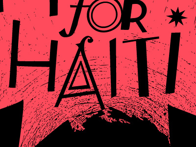 For Haiti black haiti illustration red typography