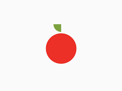 Delicious apple geometric icon simple