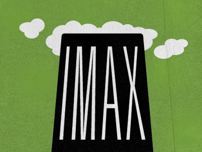 100' Tall IMAX Screen illustration typography vector