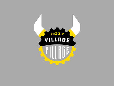 WIP Village Pillage Fundraiser badge badges bike custom type ddc hardware gear typography united viking