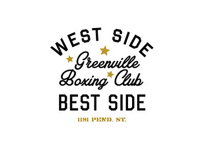 Best Side boxing script stars stencil typography