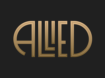 Allied custom type inline lettering letters ligature type typography
