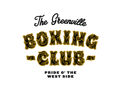 In the Club badge badges hobeaux rococeaux knockout lockup script typography