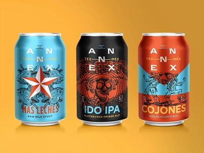 Annex Cannex beercan beverage packaging copywriting gotham gotham condensed gotham rounded mockup packaging packaging mockup skull star typography