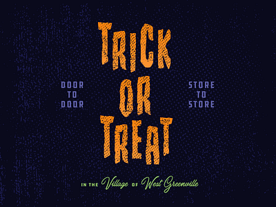 Trick or Treat in the Biz Dist halloween texture typography vector texture