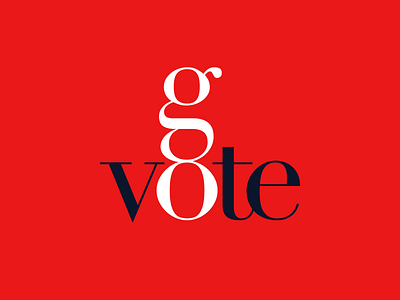 Go Vote! typography vote