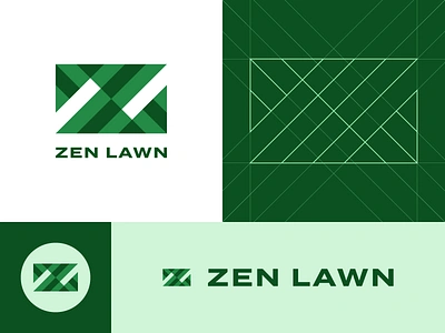 ZEN LAWN brand identity identity lawncare logo logo design z z logo