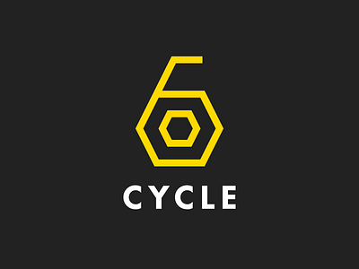 6-Cycle 6 6 logo hexagon logo logo design typography