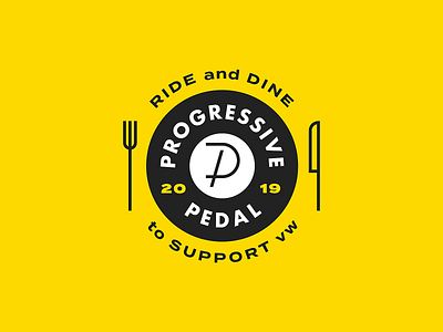 Like a Progressive Dinner. But with Bicycles. badge grid icon monogram typography
