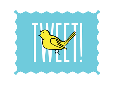 Tweet Tweet illustration typography