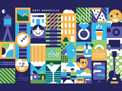 Welcome to the Vill branding grid illustration