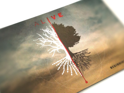 Alive is Dead akzidenz grotesk illustration red