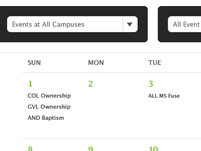 Gettin' My Grid On green grid lucida grande newspring brand typography ui