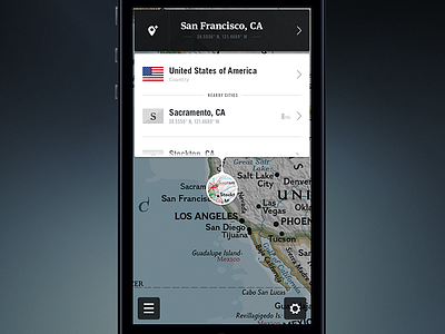 Map w/ Nearby Locations app ios maps mobile pins ui