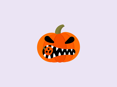 Angry Pumpkin Logo "like" Illustration