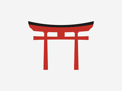 Japanese Arch branding design flat identity logo mark symbol