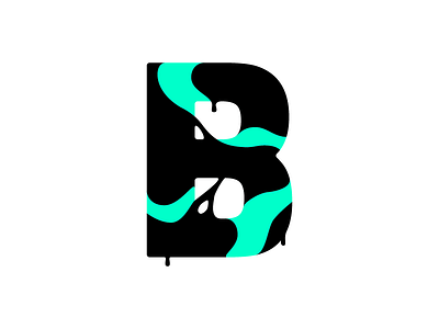 Dripping B Logo branding character design dripping flat identity letter logo mark monogram symbol