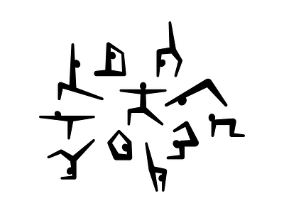 Yoga Logo Collection branding design flat human identity logo mark people symbol yoga