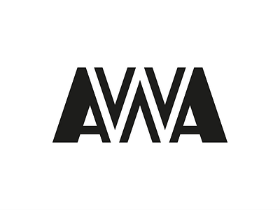 AWA Logo a branding design flat identity letter logo mark monogram symbol type w